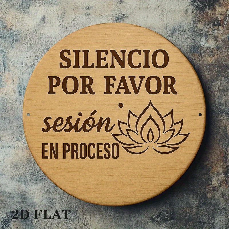 2D Metal Sign Silencio Por Fav - Spa Wellness Yoga avis et prix